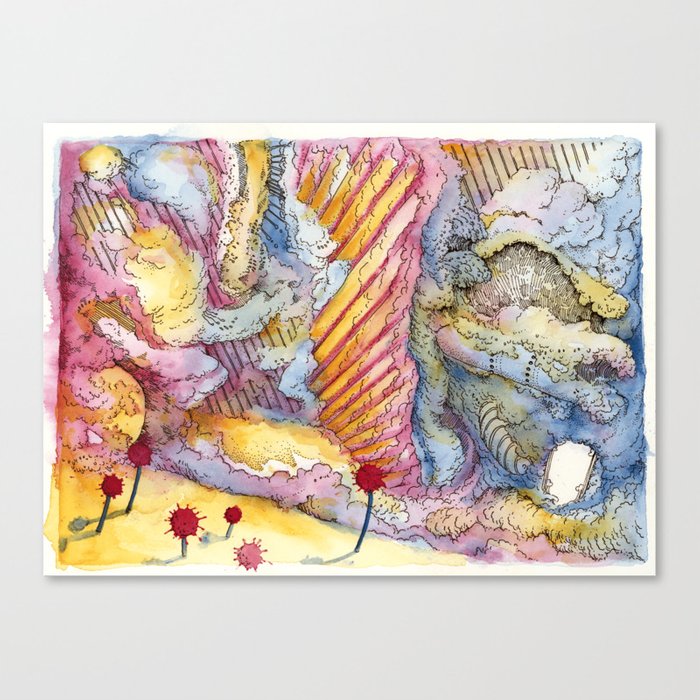 700x700 wax water drawing canvas print - Wax Drawing