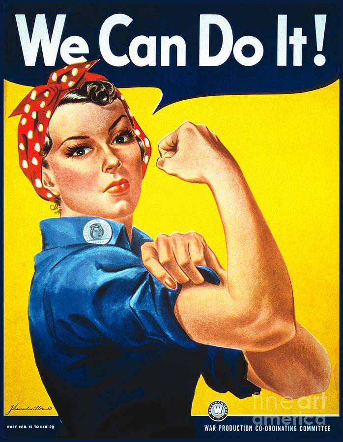 698x900 We Can Do It Rosie The Riveter Poster Drawing - We Can Do It Drawing