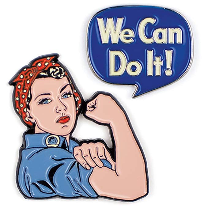 679x679 Rosie The Riveter And We Can Do It Enamel Pin Set - We Can Do It Drawing