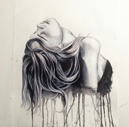500x493 Art Drawing Image About Girl In Art On We Heart It - We Heart It Drawings
