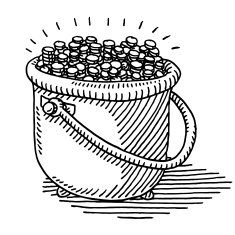235x235 pot gold coins wealth drawing free image - Wealth Drawing
