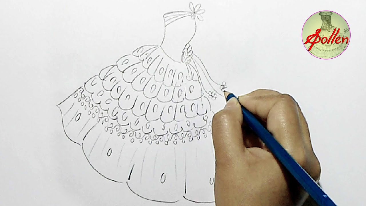 1280x720 how to draw a party wear designer dresses - Wear Drawing