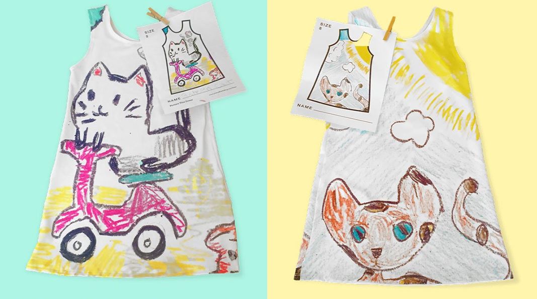 1067x595 picture this turns children's drawings into dresses they can wear - Wear Drawing