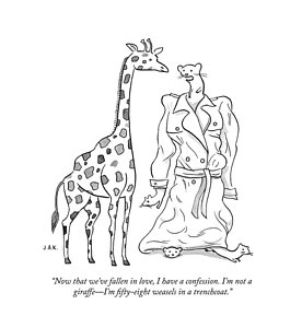 276x300 I Have A Confession Drawing - Weasel Drawing