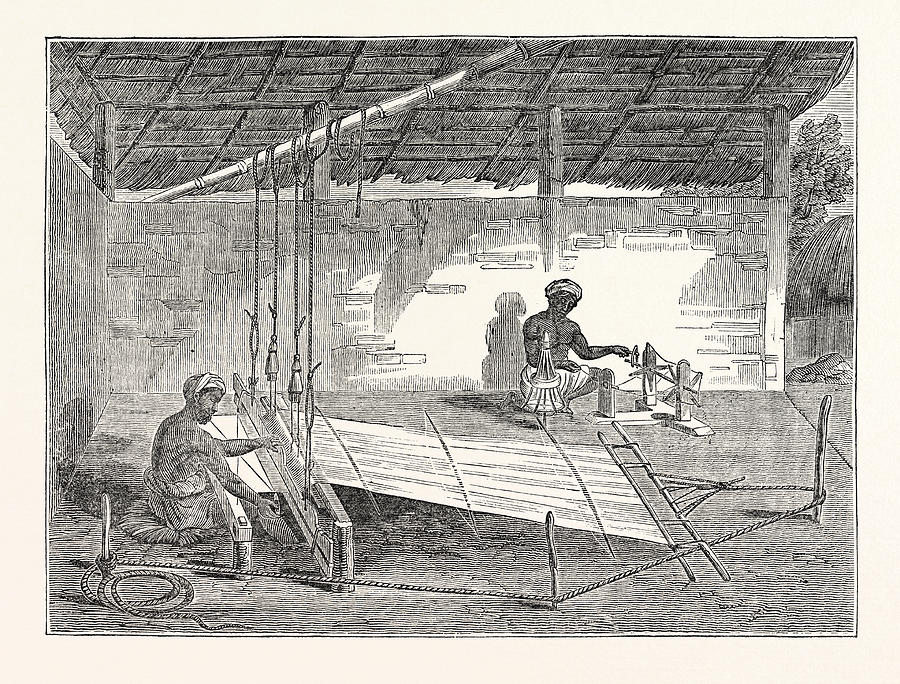 900x684 weaving in ceylon process of weaving - Weaving Drawing