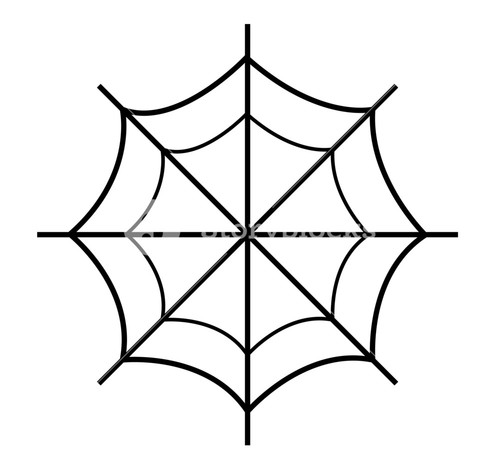 500x461 Spider Web Drawing Royalty Free Stock Image - Web Drawing