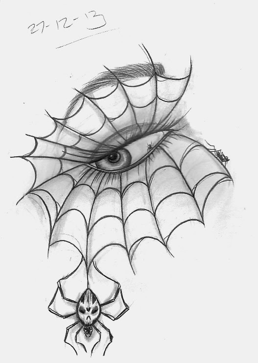 527x741 Spider Web Drawing Tattoo - Web Drawing