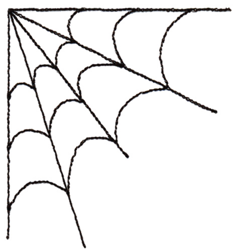 500x500 Corner Spider Web Drawing - Web Drawing