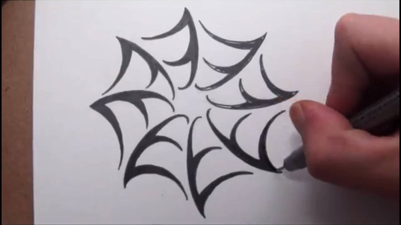 1280x720 How To Draw A Spider Web - Web Drawing