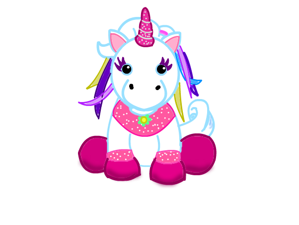 602x452 Webkinz Ribbon Unicorn - Webkinz Drawings