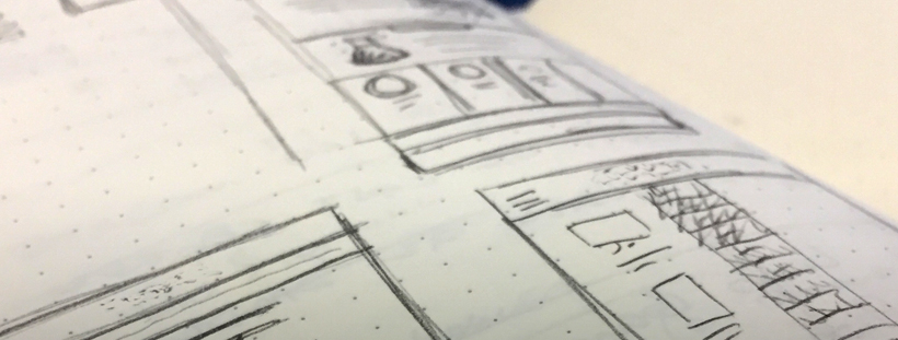 820x311 What Is Wireframe Design - Website Design Drawing