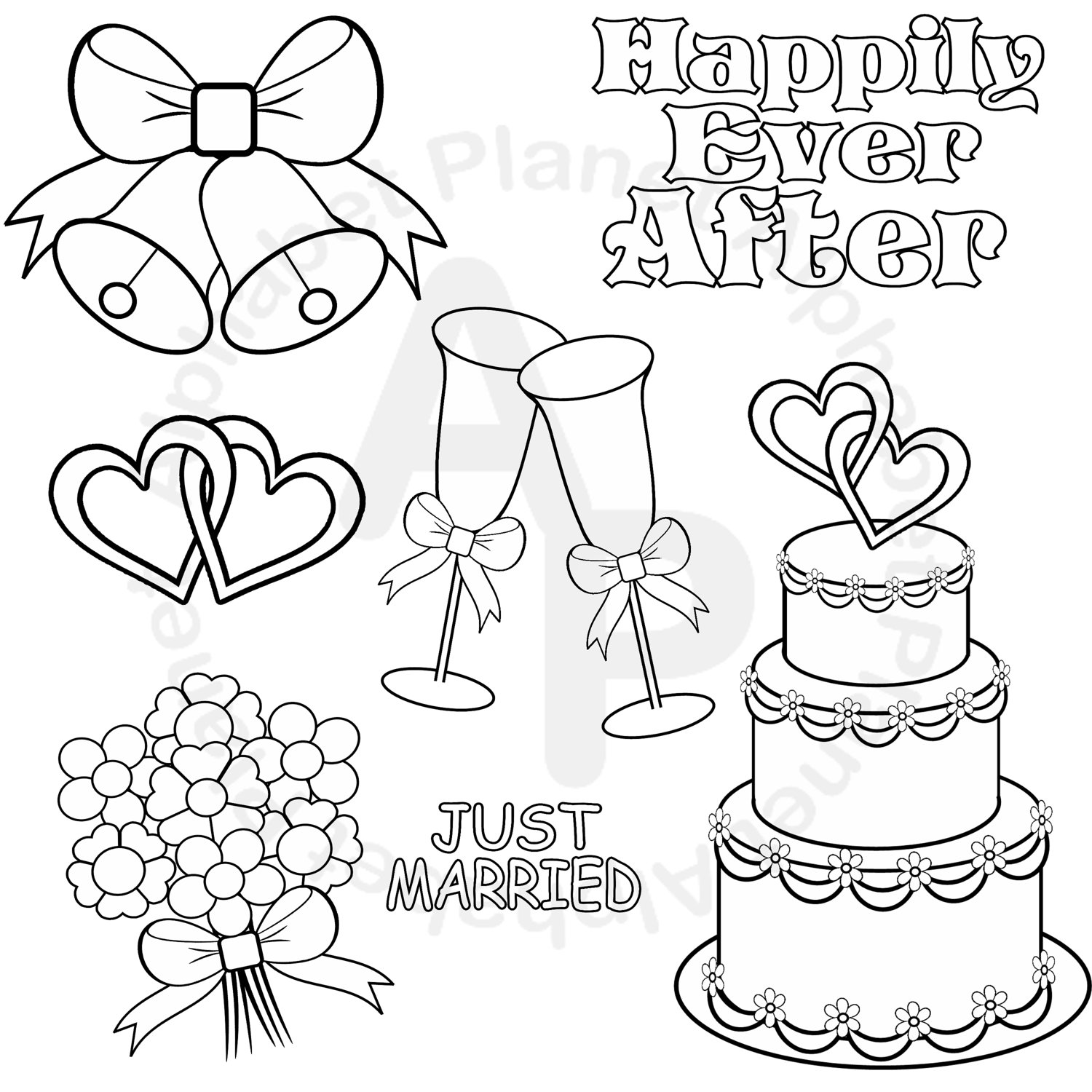 1500x1500 wedding bells border for word - Wedding Bells Drawing