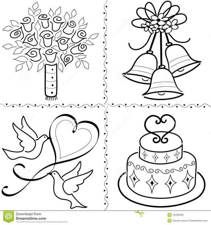 736x786 wedding bells drawing - Wedding Bells Drawing