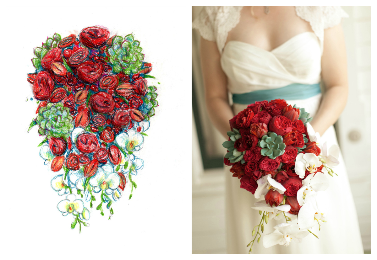 1200x829 the fairy godmother of travel real wedding how much does it cost - Wedding Bouquet Drawing