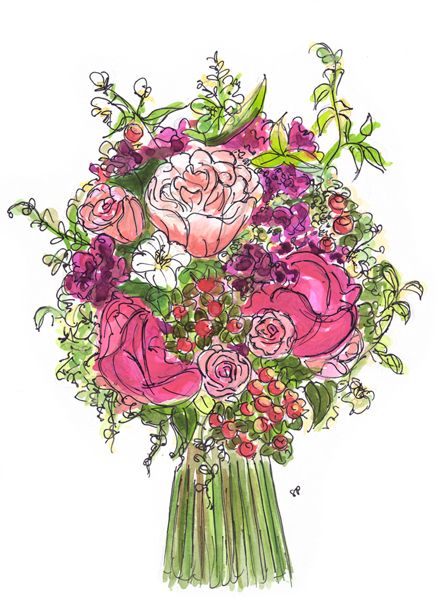 447x600 bridal bouquet styles best bouquets flower arrangements simple - Wedding Bouquet Drawing