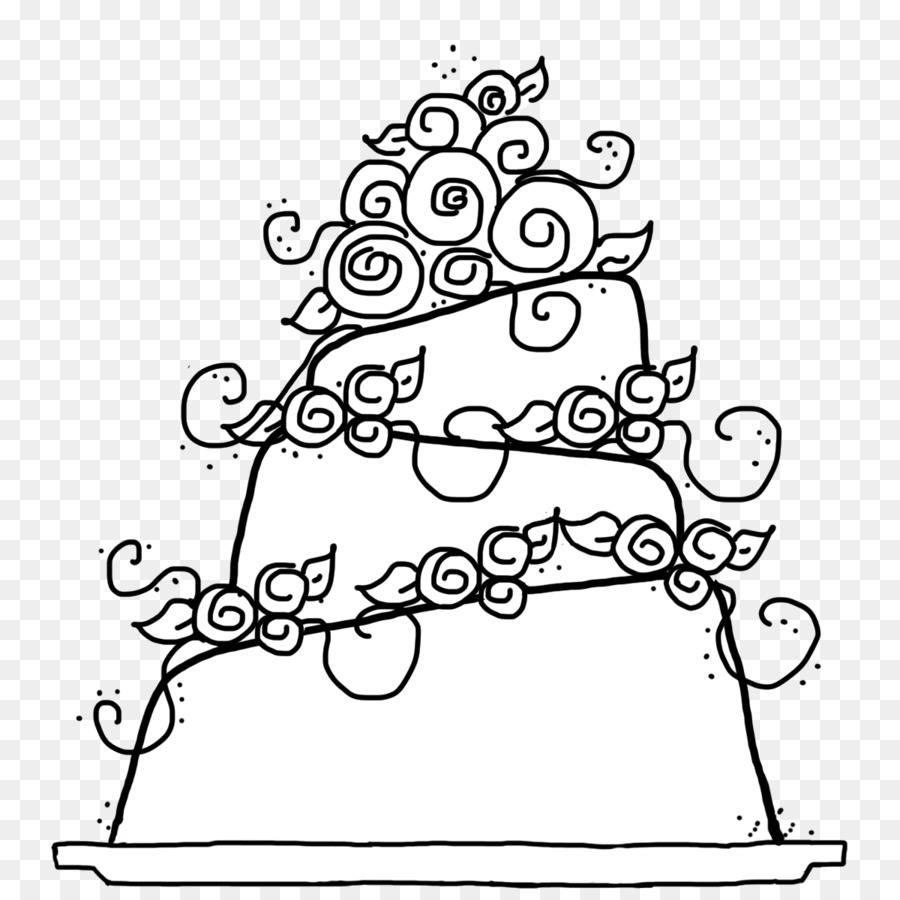 900x900 Cupcake, Cake, Drawing, Transparent Png Image Clipart Free Download - Wedding Cake Black And White Drawing