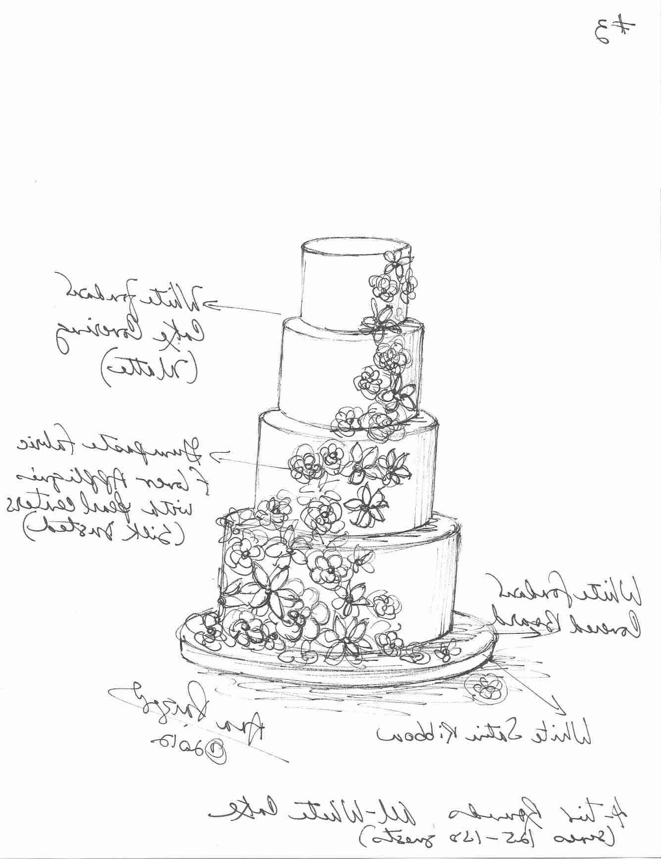 1337x1736 drawn wedding cake drawing - Wedding Cake Drawing