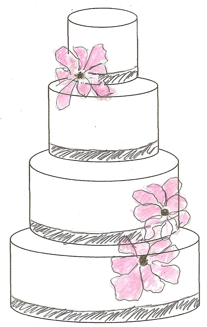 720x1136 cake sketch behind the scenes in cake sketch, wedding - Wedding Cake Drawing