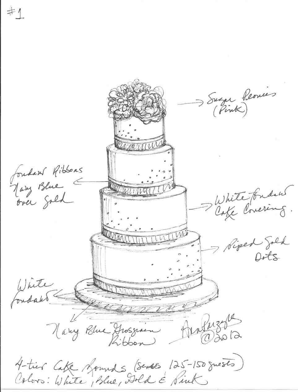 963x1264 drawn wedding cake cake logo - Wedding Cake Line Drawing