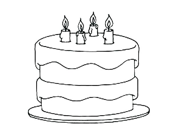 Wedding Cake Line Drawing at PaintingValley.com | Explore collection of ...