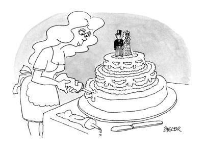 400x300 a groom figurine on a wedding cake is leering - Wedding Cake Line Drawing