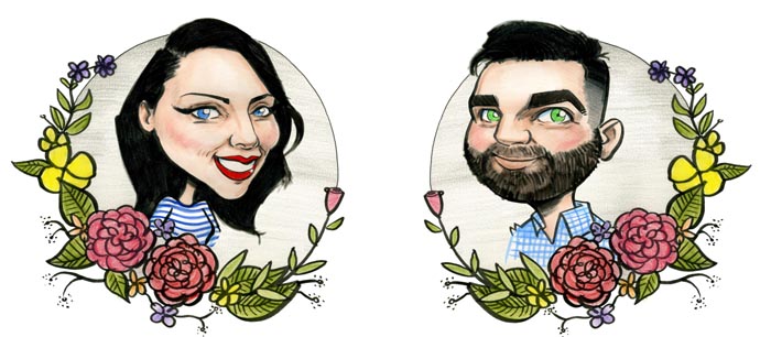 700x306 caricatures ireland - Wedding Cartoon Drawing