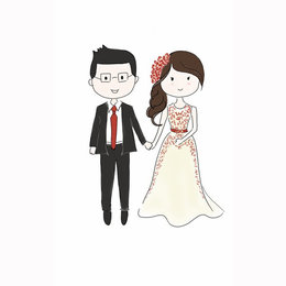 260x260 Cartoon Drawing Collection Gift Ideas - Wedding Cartoon Drawing