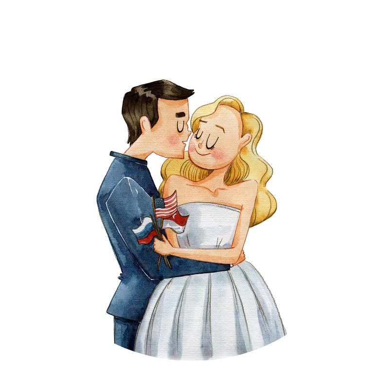 794x794 custom couples portrait wedding cartoon drawing - Wedding Cartoon Drawing