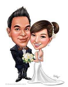 236x301 best wedding caricature images in wedding caricature - Wedding Cartoon Drawing