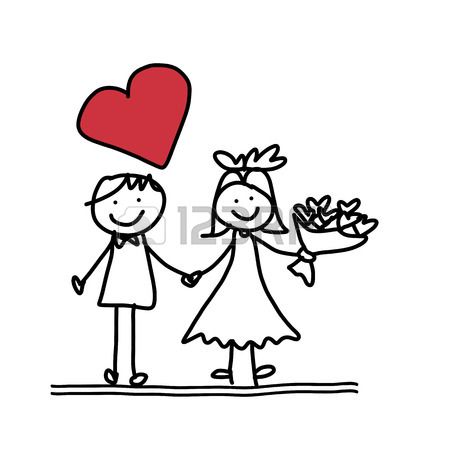 450x450 hand drawing cartoon character happiness wedding - Wedding Cartoon Drawing