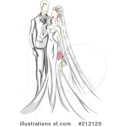 400x420 Wedding Couple Clipart - Wedding Couple Drawing