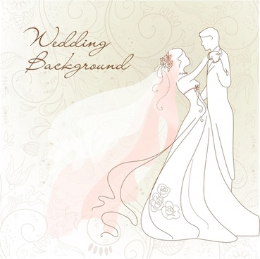369x368 Wedding Couple Vector Free Vector Download - Wedding Couple Drawing
