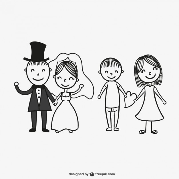 626x626 wedding couples drawing vector free download - Wedding Couple Drawing