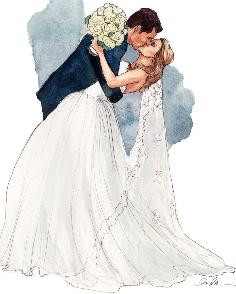 821x1024 Bride + Groom In Beautiful Art That Has Inspired Me - Wedding Drawing