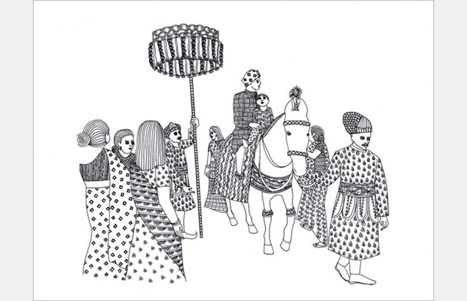 932x600 D'source Design Gallery On An Indian Wedding - Wedding Drawing