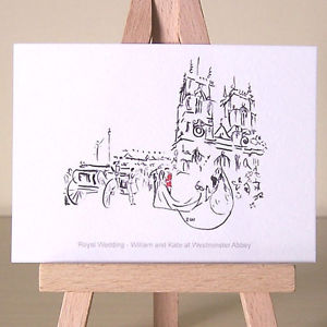 300x300 william and kate royal wedding drawing aceo art card - Wedding Drawing