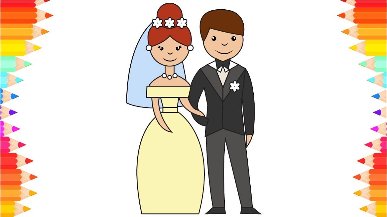 1280x720 How To Draw Wedding Groom And Step - Wedding Drawing Images