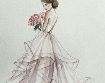 340x270 Wedding Drawing Etsy - Wedding Drawing Images