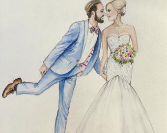 340x270 Wedding Illustration Etsy - Wedding Drawing Pictures