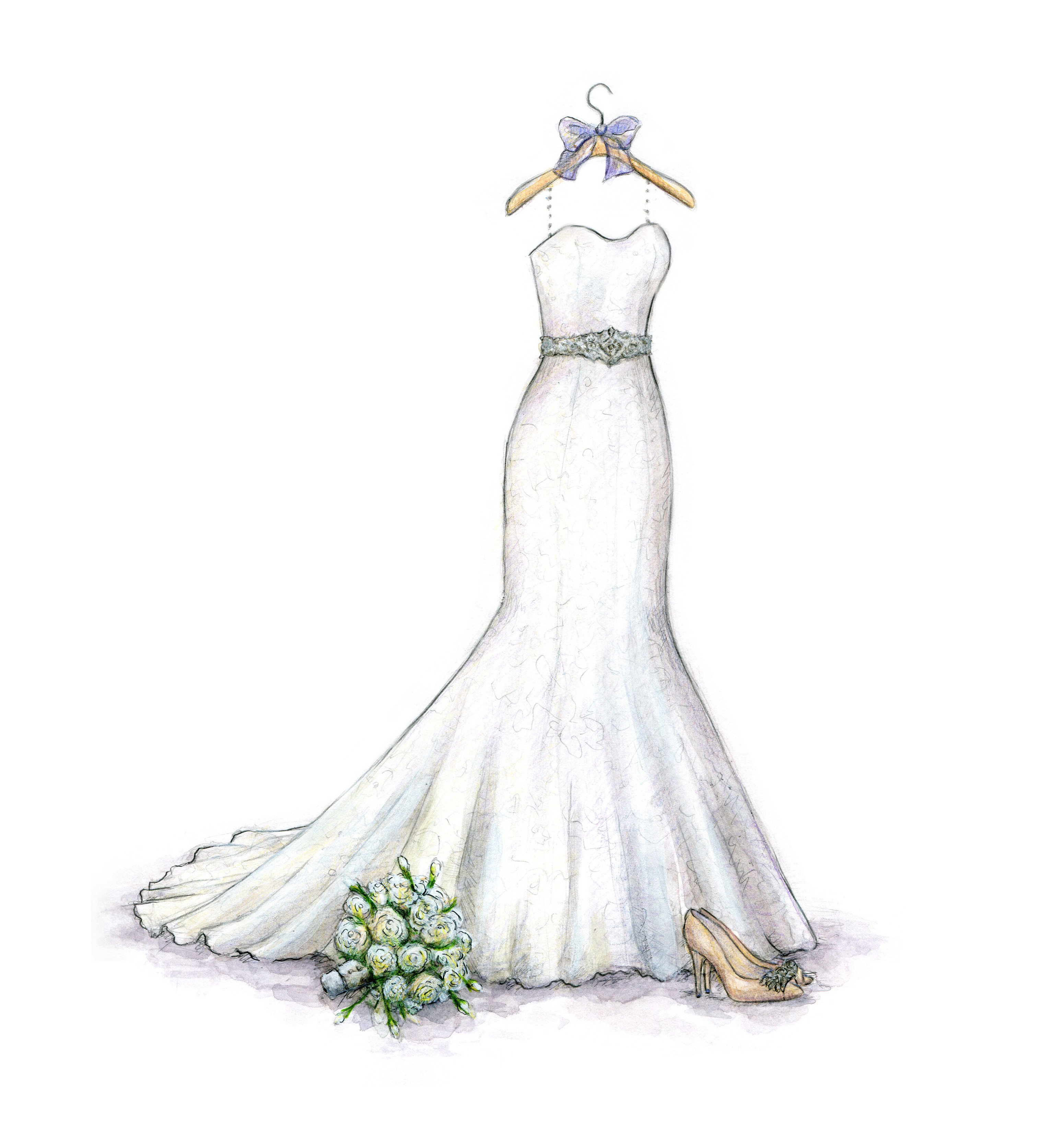 Wedding Dress Drawing at Explore collection of