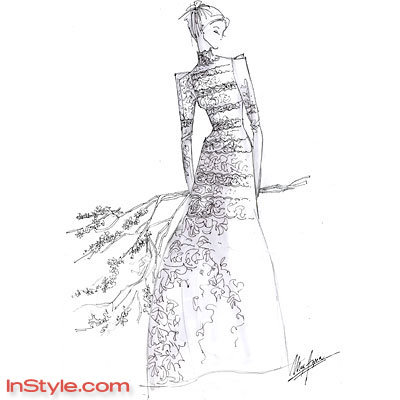 400x400 fashion designers sketch bella's wedding dress - Wedding Dress Drawing Designs