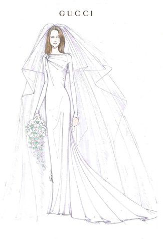 325x475 kate middleton's wedding dress designs - Wedding Dress Drawing Designs