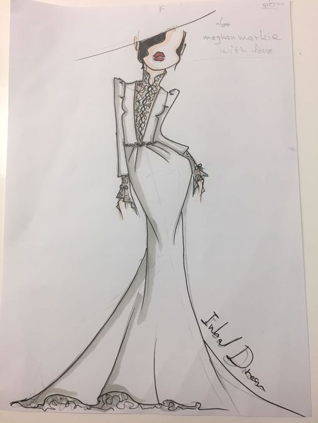 640x853 sketches of designs for meghan's wedding dress leaked herfamily ie - Wedding Dress Drawing Designs