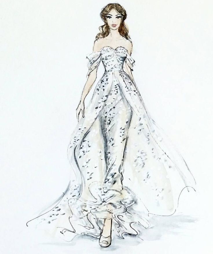 736x876 wedding dress drawings - Wedding Dress Drawing Designs