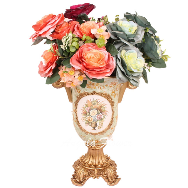 640x640 euro style luxury pearl fabric silk rose wedding flower bouquet - Wedding Flowers Drawing