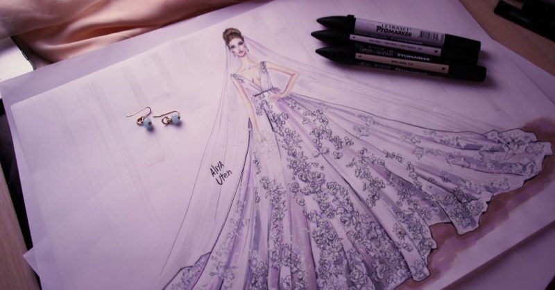 800x418 How To Draw A Wedding Dress Crash Course - Wedding Gown Drawing
