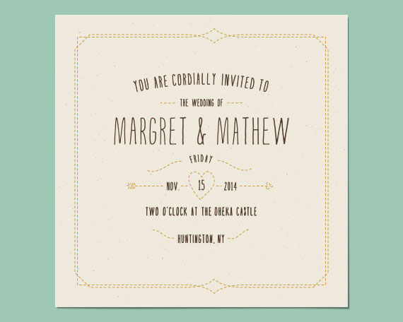 570x456 hand drawn wedding invitations mywedding - Wedding Invitation Drawing