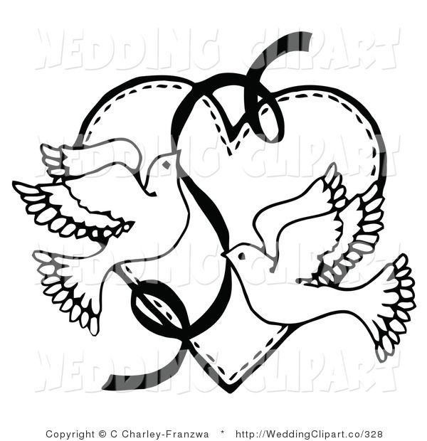 600x620 free downloadable wedding clipart wedding clip art c charley - Wedding Line Drawing