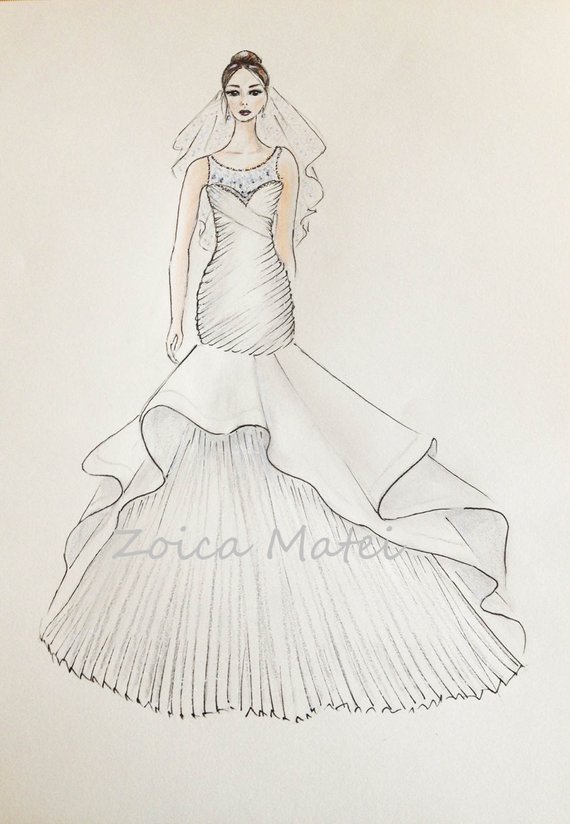 Wedding Veil Drawing at Explore collection of