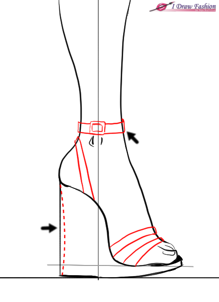 450x620 how to draw wedges shoes i draw fashion - Wedge Drawing